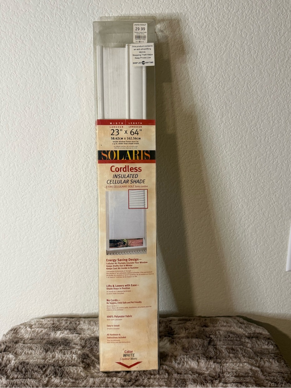 SOLARIS Cordless Insulated Cellular Shade - White